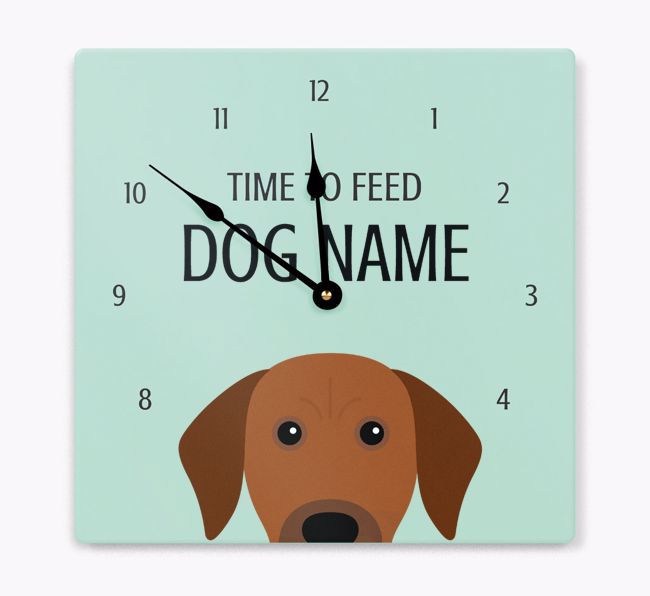 Time To Feed: Personalized {breedFullName} Wall Clock